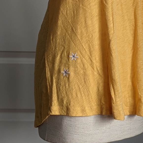 PJ Salvage Tank Lounge Embroider Daisy Racerback Scoop Neck Golden Yellow XL NWT - Picture 6 of 13